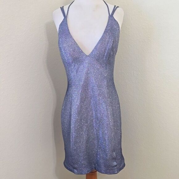 CINDERELLA DIVINE METALLIC MINI DRESS SIZE 8 - Picture 1 of 11